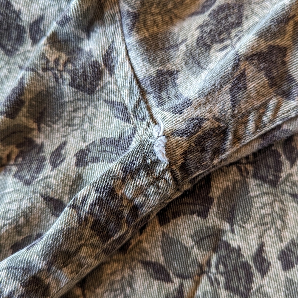 Route 66 | Leaf Patterned Button Front Top - Picture 5 of 10